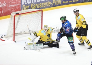 Zwei der drei Hinspiele gingen an die Bayreuth Tigers. Bild: Kim Enderle