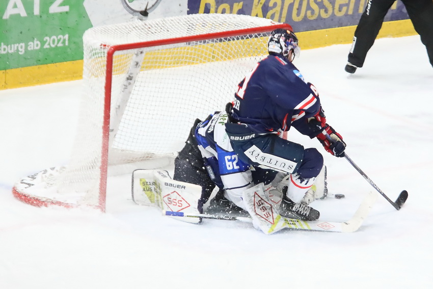 22102021_RavensburgTowerstarsgegenDresdnerEislöwen Der entscheidende Treffer zum 2:1 in der Overtime. Bild: Kim Enderle