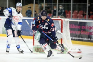 Die beiden Hinspiele haben die Towerstars jeweils nach regulärer Spielzeit für sich entschieden. Bild: Kim Enderle